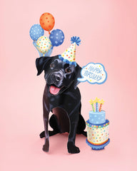 Birthday Black Lab Pop-Up Card