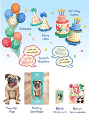 Birthday Pug Pop-Up Card