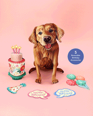 Birthday Golden Retriever Pop-Up Card