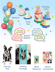 Birthday Boston Terrier Pop-Up Card