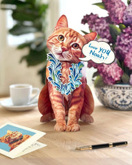 Orange Tabby Cat Pop-Up Card