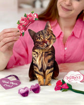Mother's Day Brown Tabby Cat Pop-Up Card