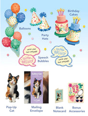 Birthday Calico Cat Pop-Up Card
