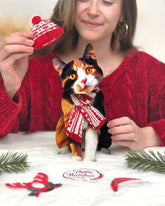 Holiday Calico Cat Pop-Up Card