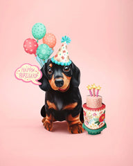 Birthday Dachshund Pop-Up Card
