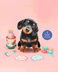 Birthday Dachshund Pop-Up Card