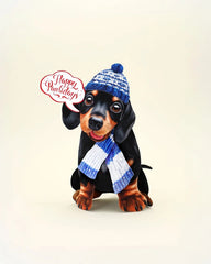 Holiday Dachshund Pop-Up Card