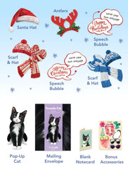 Holiday Tuxedo Cat Pop-Up Card