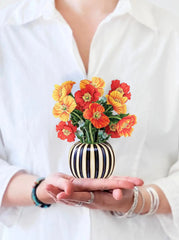 Mini French Poppies Pop-Up Card