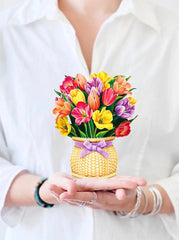 Mini Festive Tulips Pop-Up Card