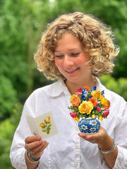 Mini Sorbet Roses Pop-Up Card