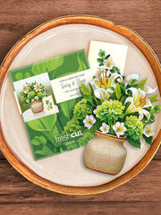 Mini Ivory & Sage Pop-Up Card