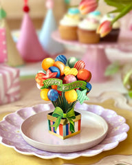 Mini Birthday Balloons Pop-Up Card
