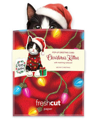 Mini Christmas Kitten Pop-Up Card