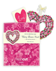 Mini Cherry Blossom Heart Pop-Up Card