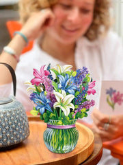 Mini Lilies & Lupines Pop-Up Card