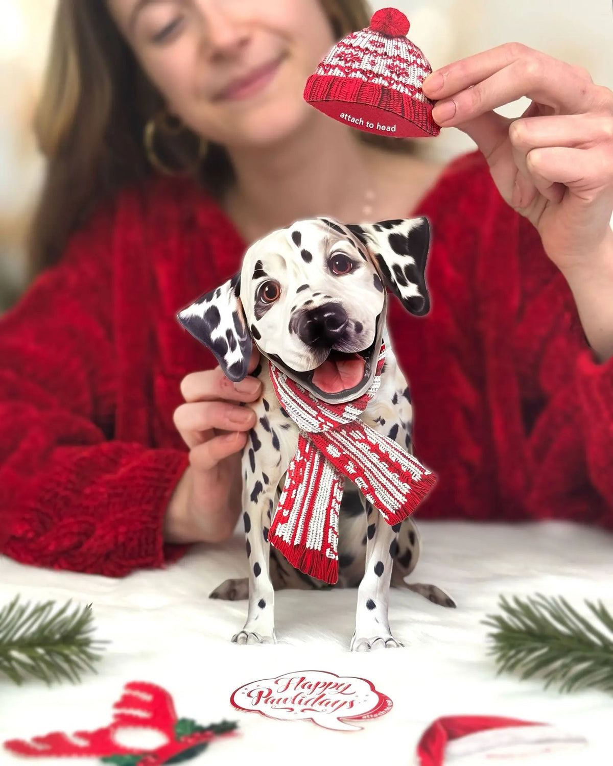 Holiday Dalmatian Pop-Up Card