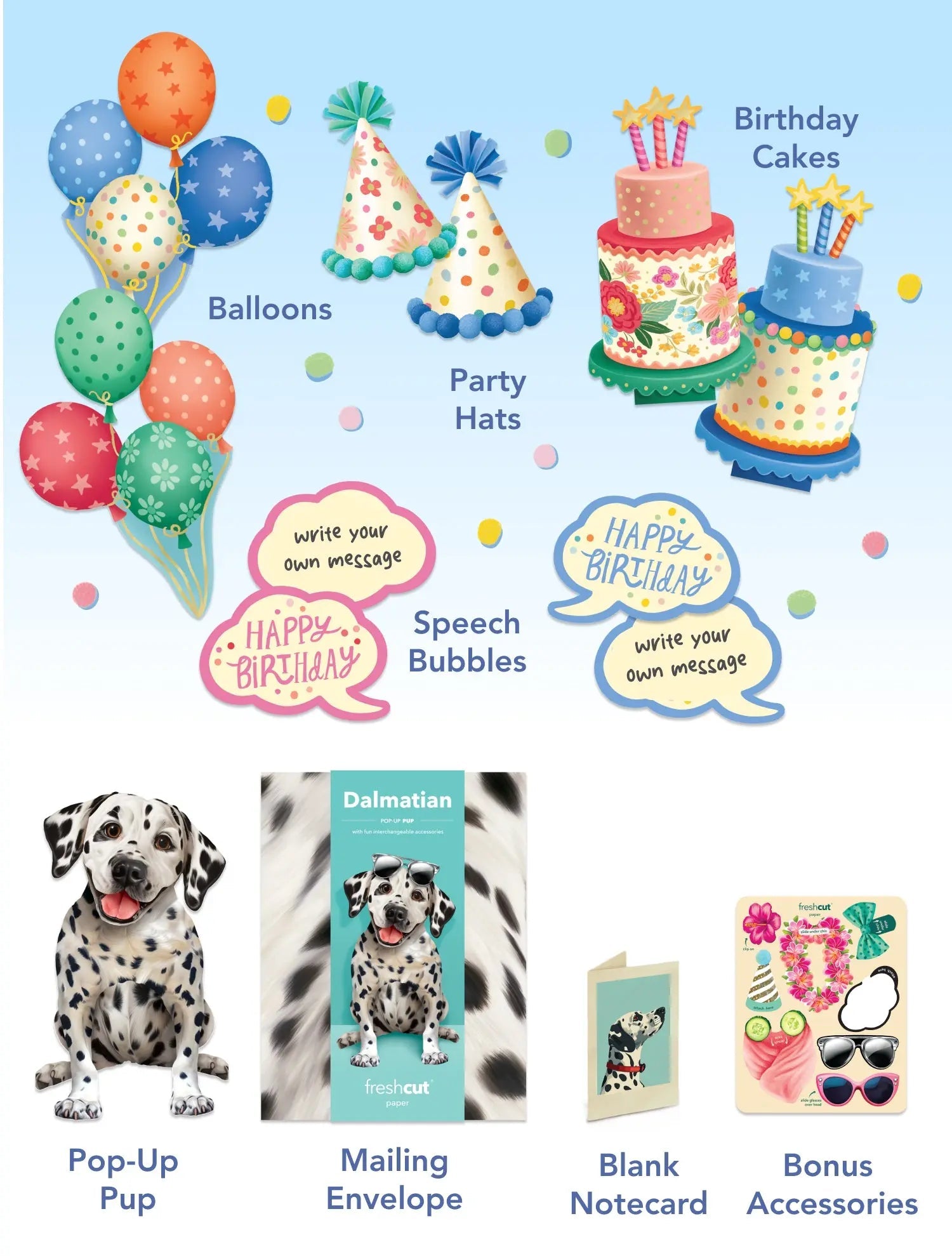 Birthday Dalmatian Pop-Up Card