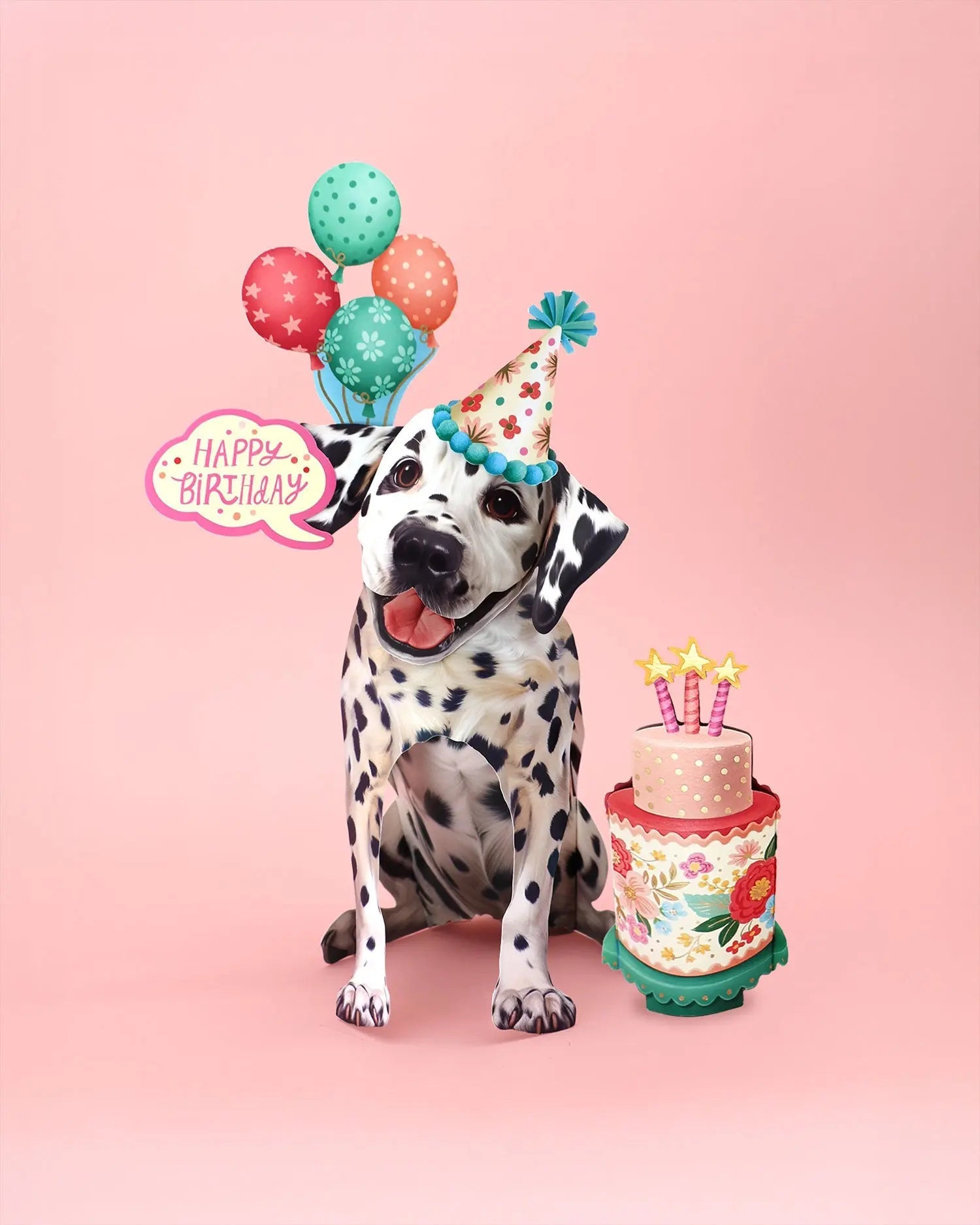 Birthday Dalmatian Pop-Up Card
