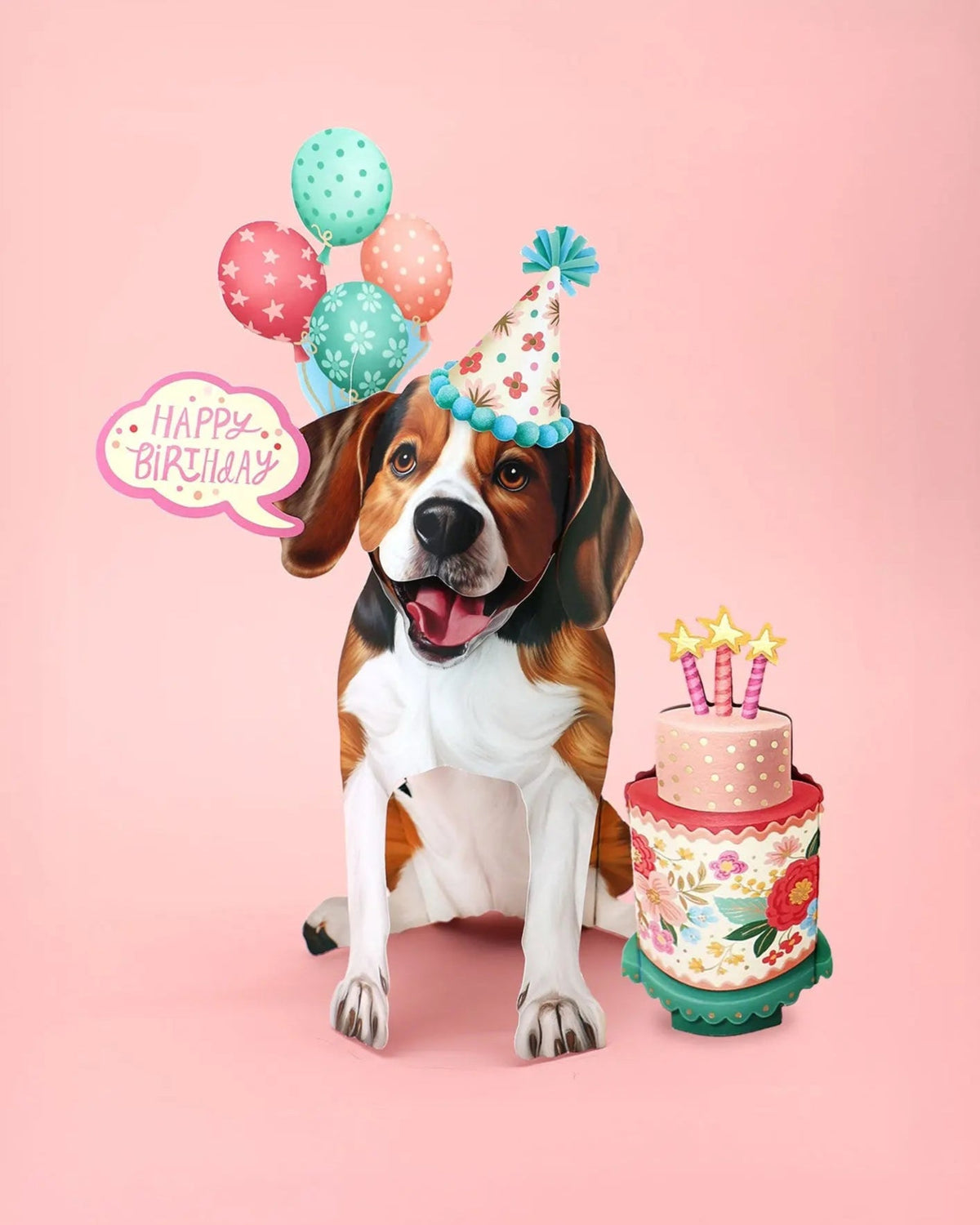 Birthday Beagle Pop-Up Card