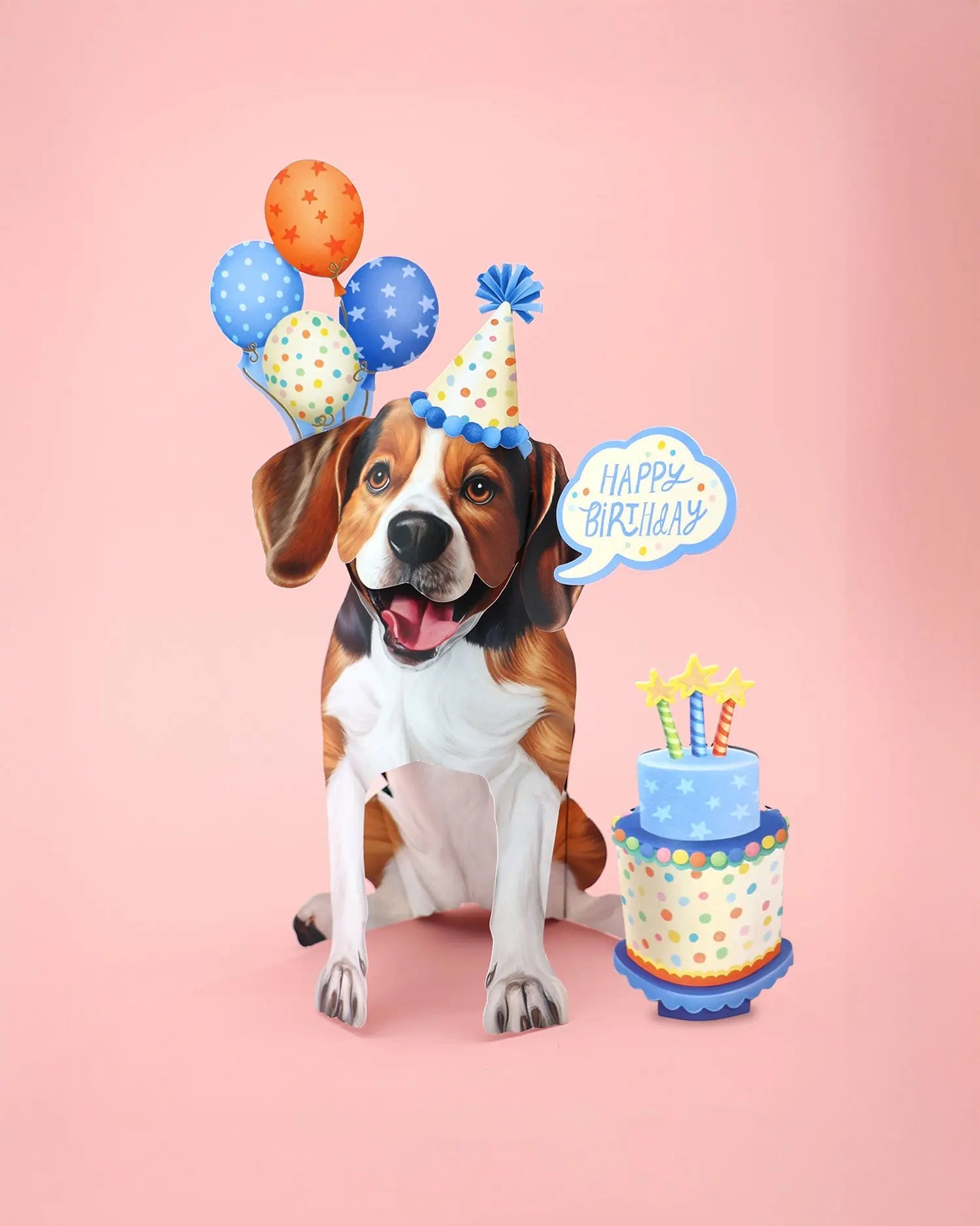 Birthday Beagle Pop-Up Card