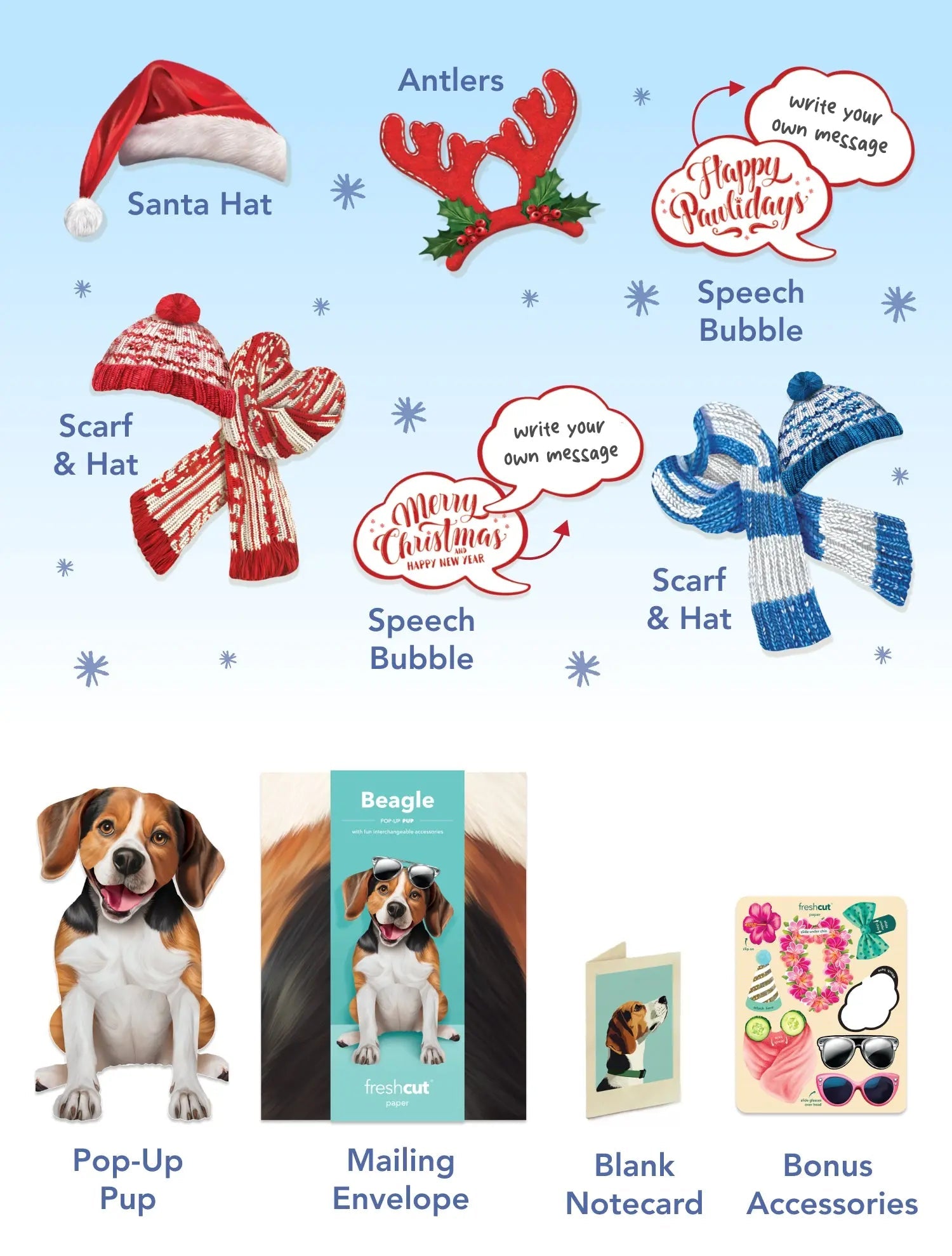Holiday Beagle Pop-Up Card