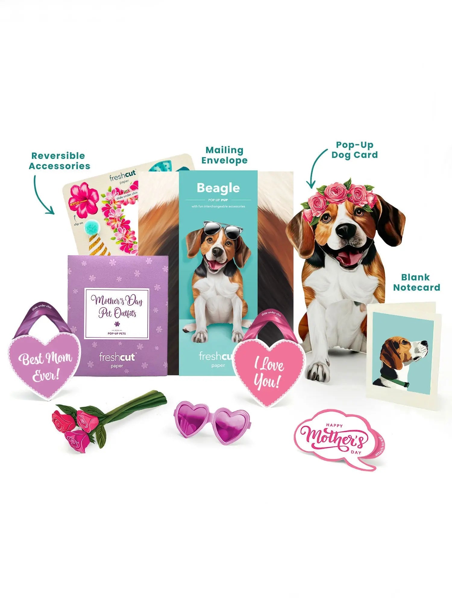 Mother's Day Beagle Pop-Up Card