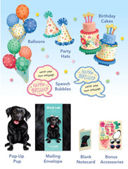 Birthday Black Lab Pop-Up Card