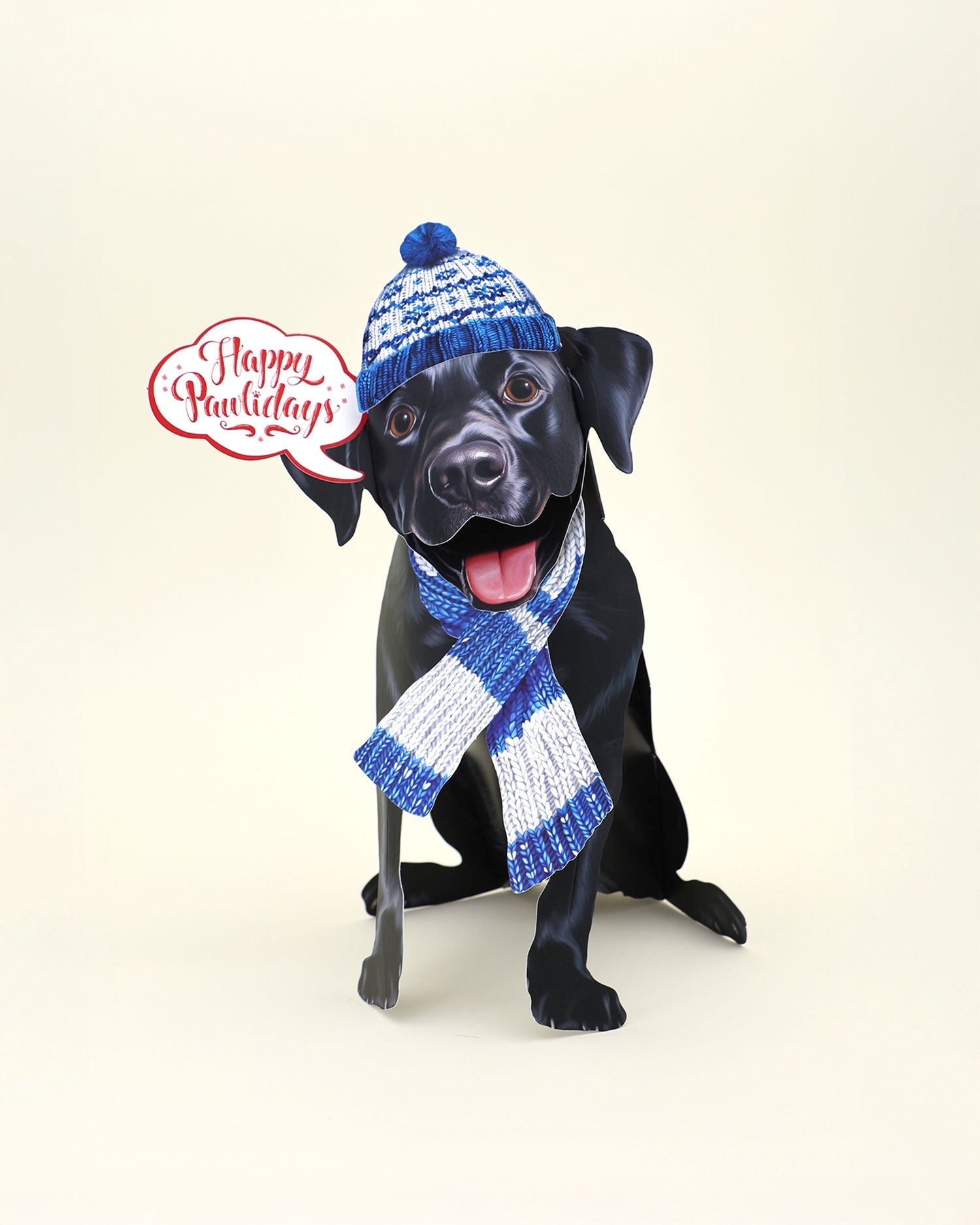 Holiday Black Lab Pop-Up Card