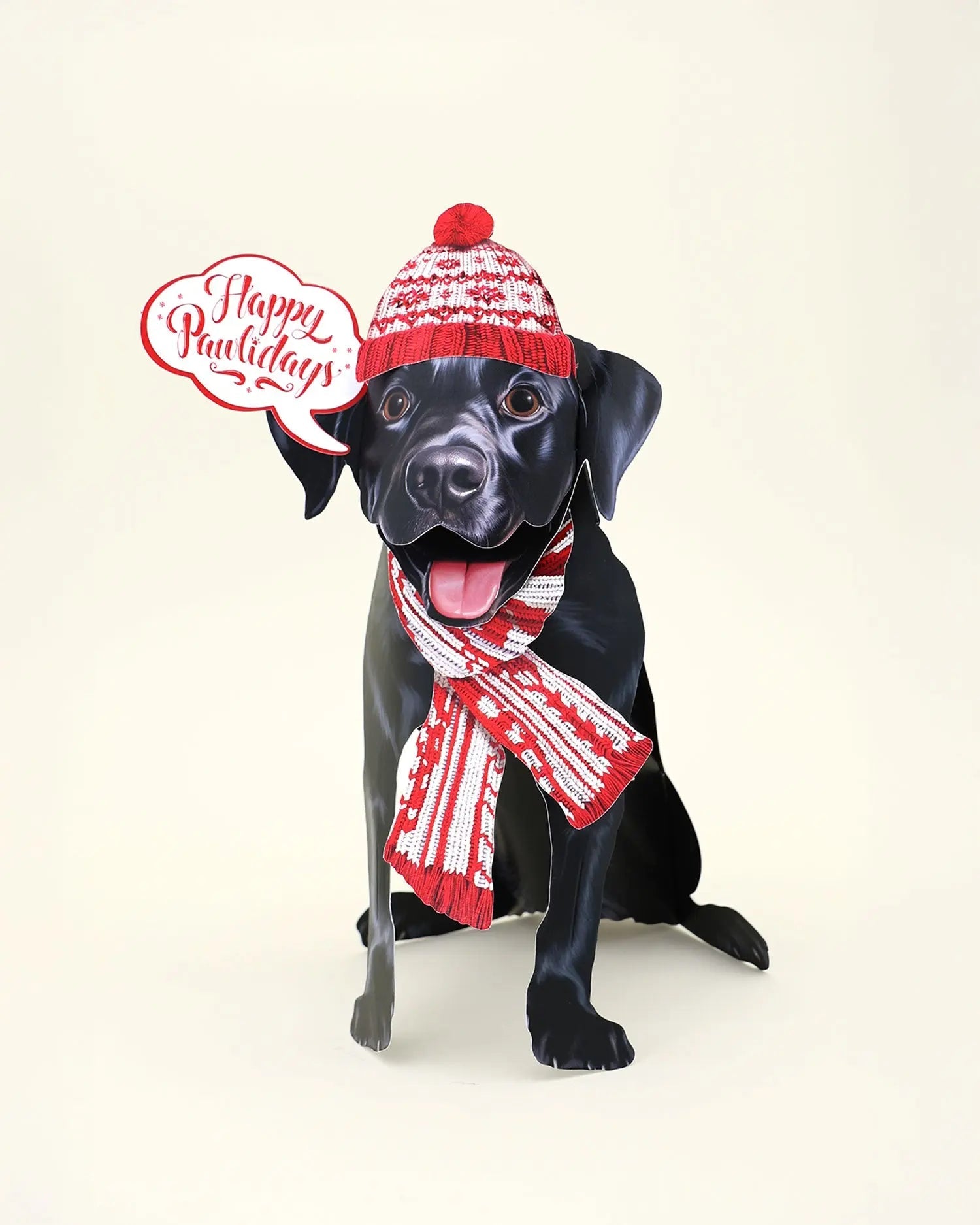 Holiday Black Lab Pop-Up Card