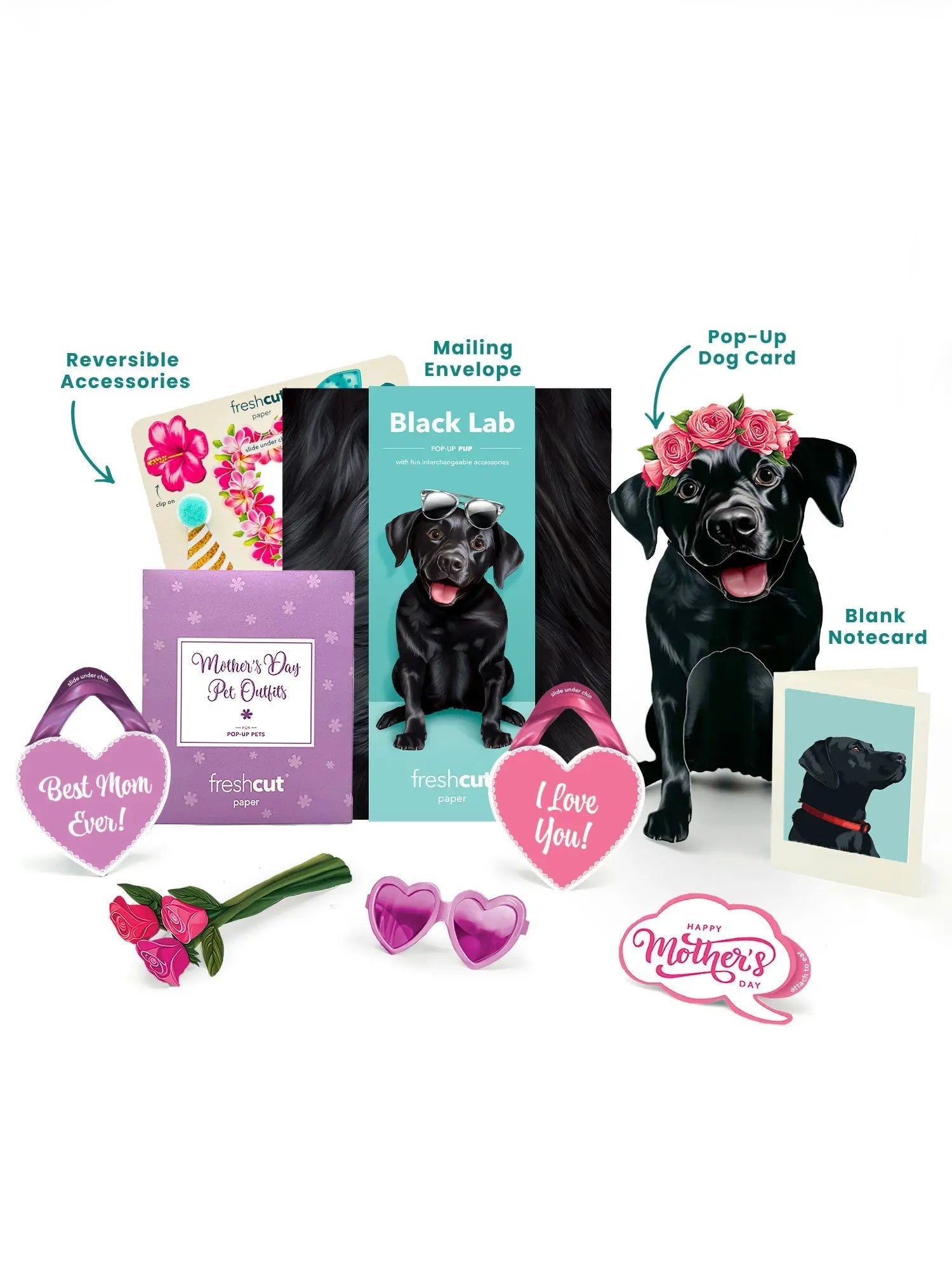 Mother's Day Black Lab Pop-Up Card