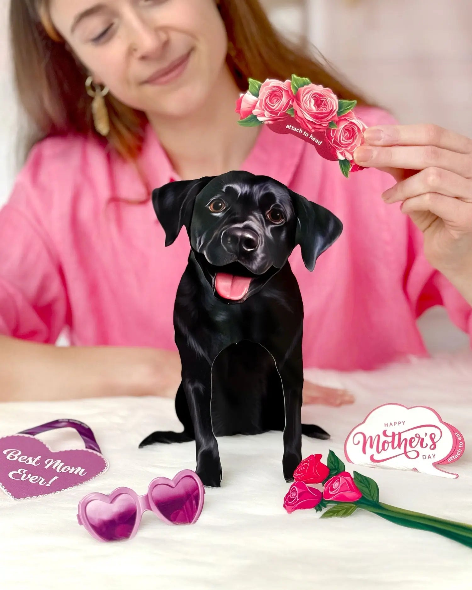 Mother's Day Black Lab Pop-Up Card