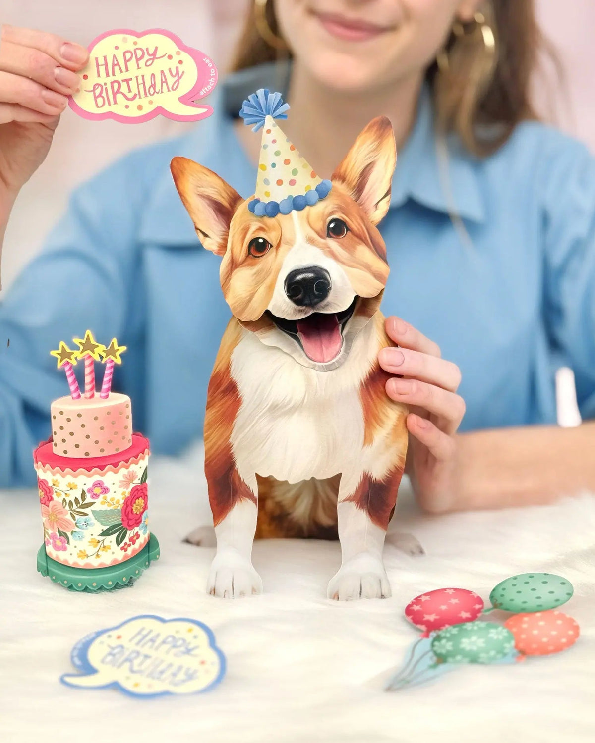 Birthday Corgi Pop-Up Card