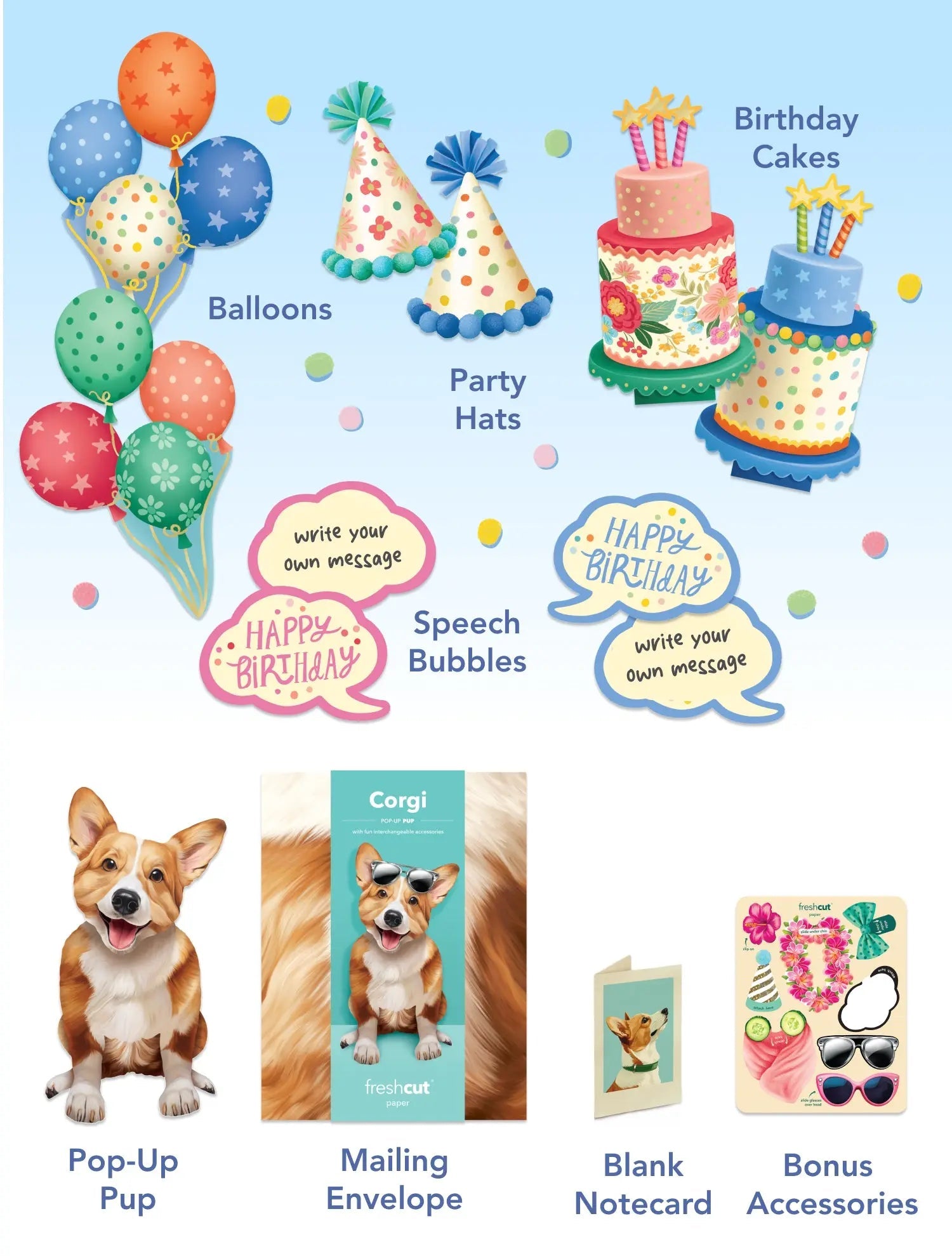 Birthday Corgi Pop-Up Card