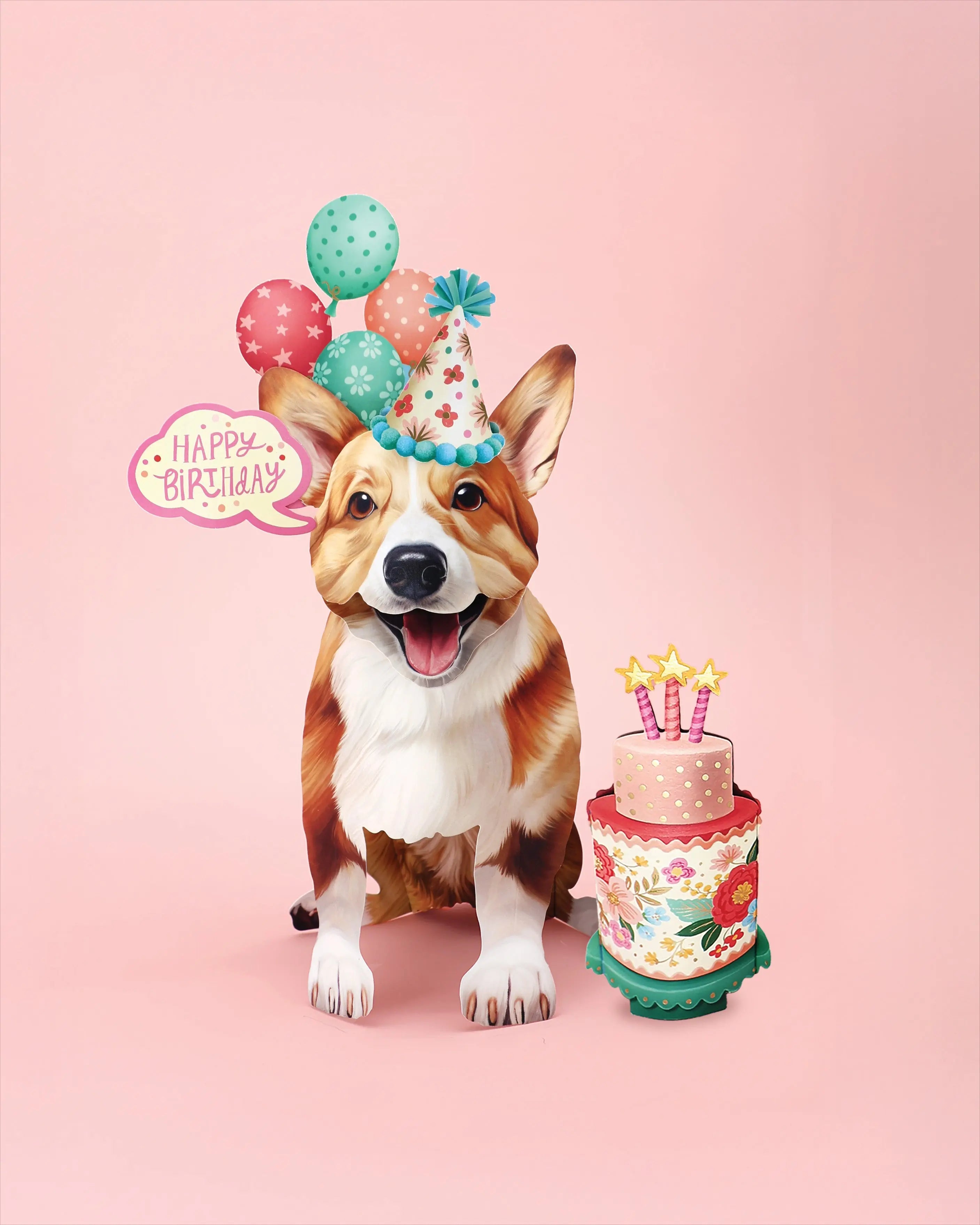 Birthday Corgi Pop-Up Card