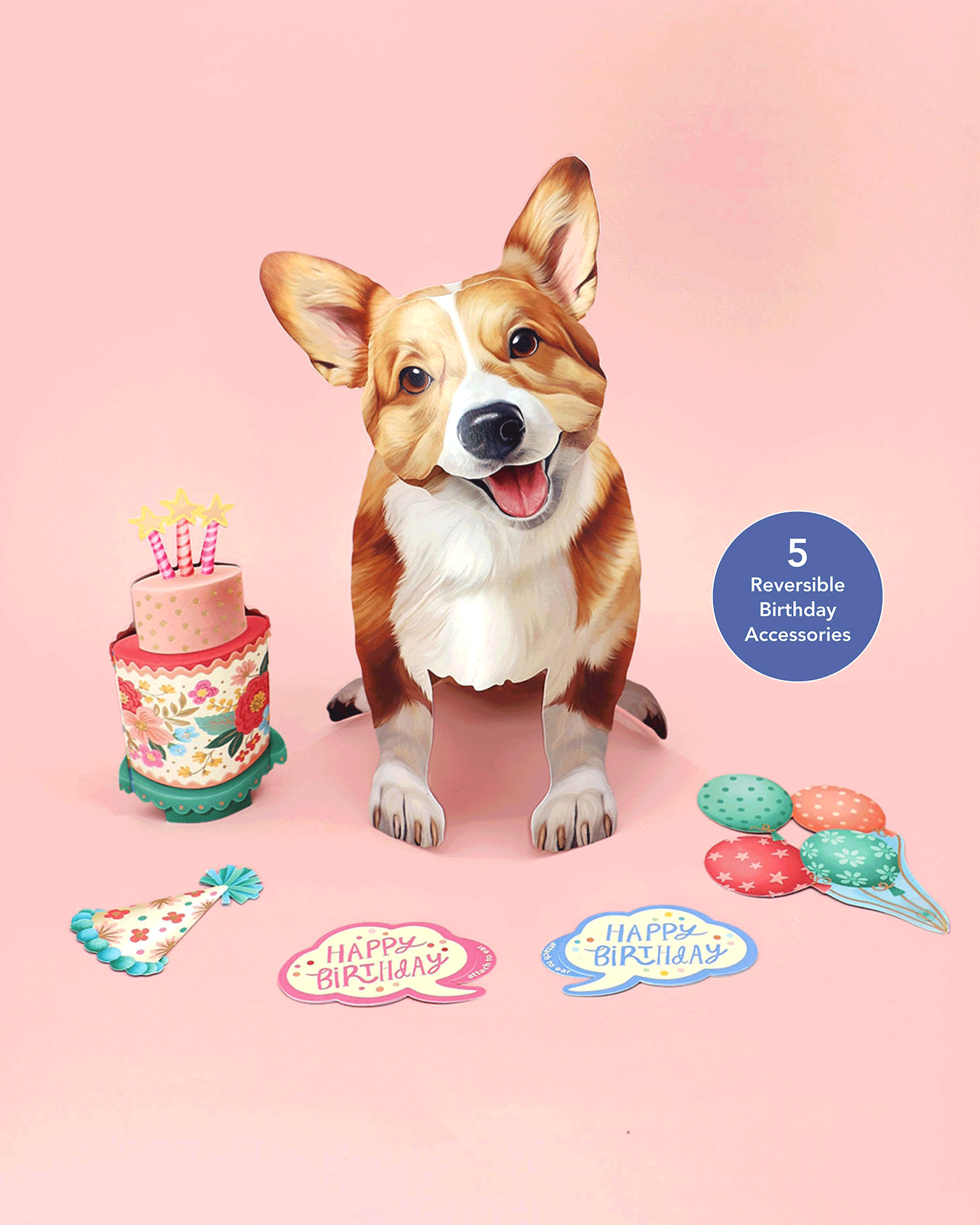 Birthday Corgi Pop-Up Card