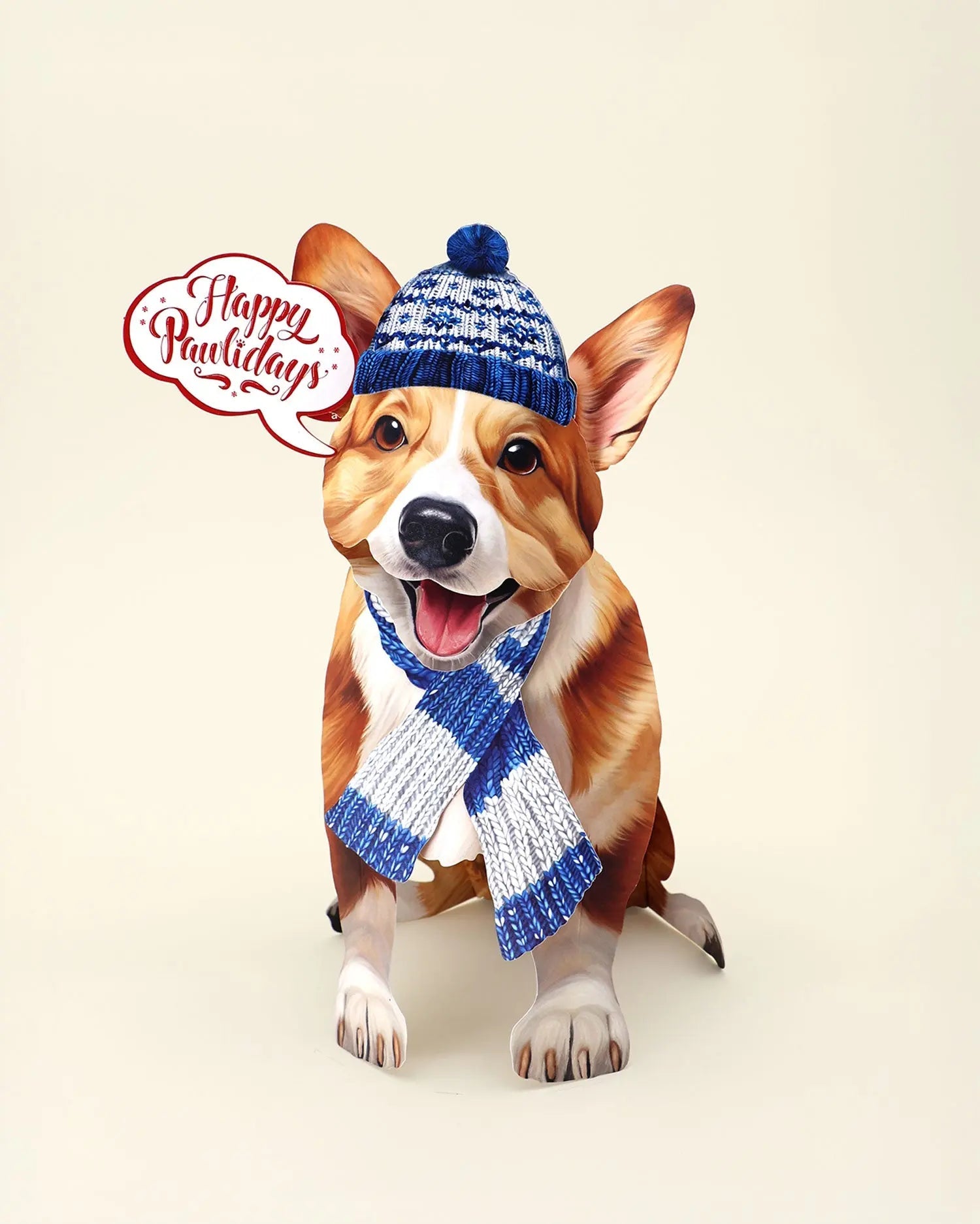 Holiday Corgi Pop-Up Card