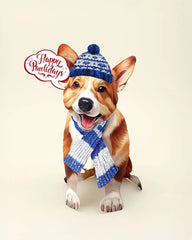 Holiday Corgi Pop-Up Card