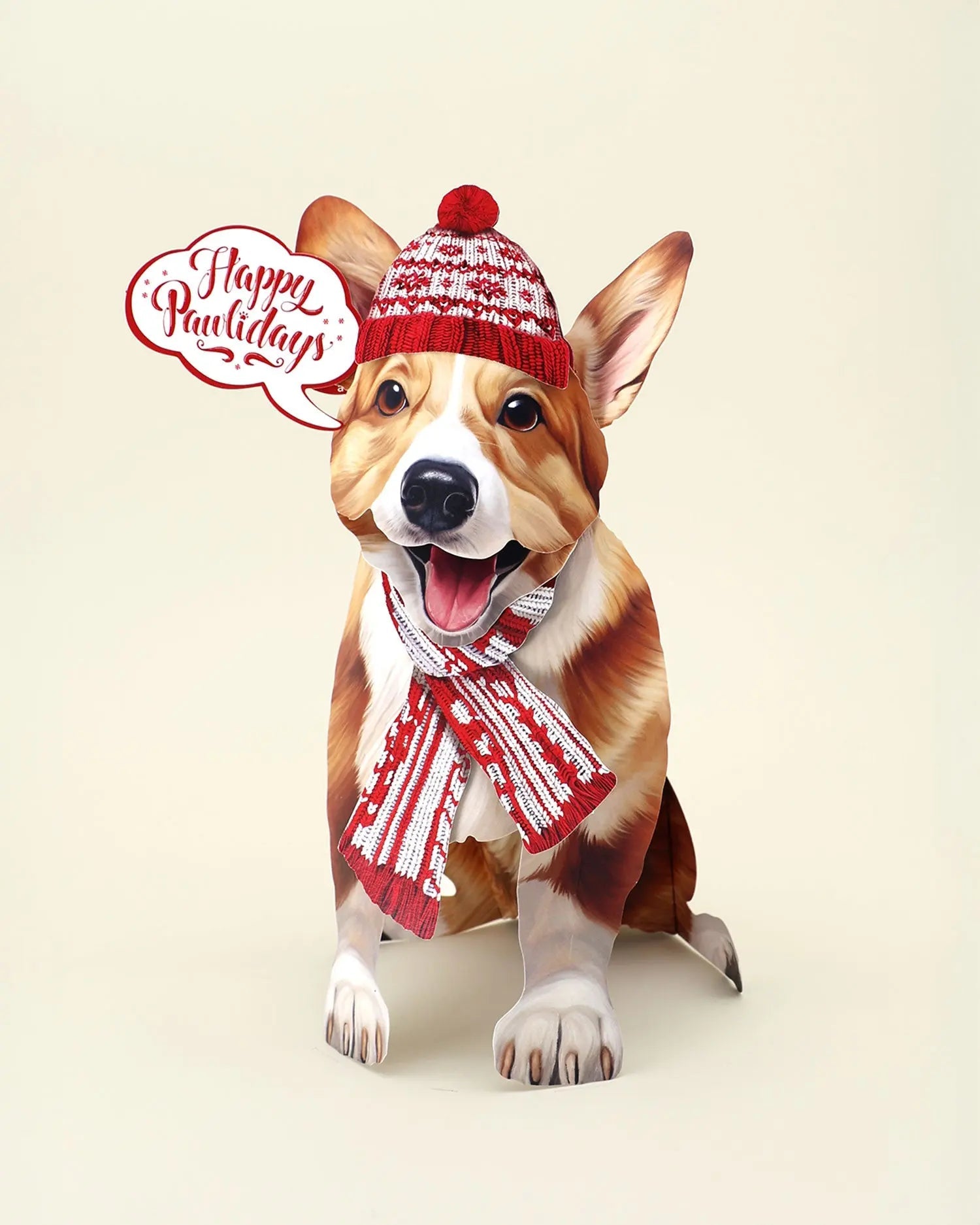 Holiday Corgi Pop-Up Card