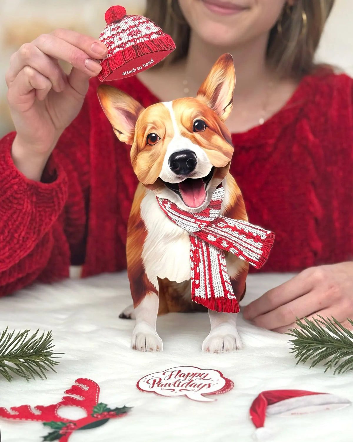 Holiday Corgi Pop-Up Card
