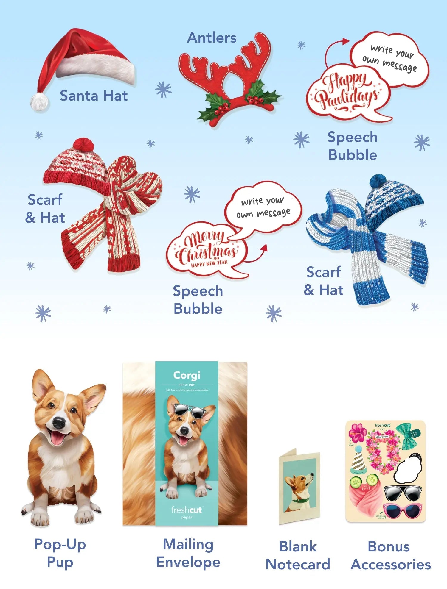 Holiday Corgi Pop-Up Card