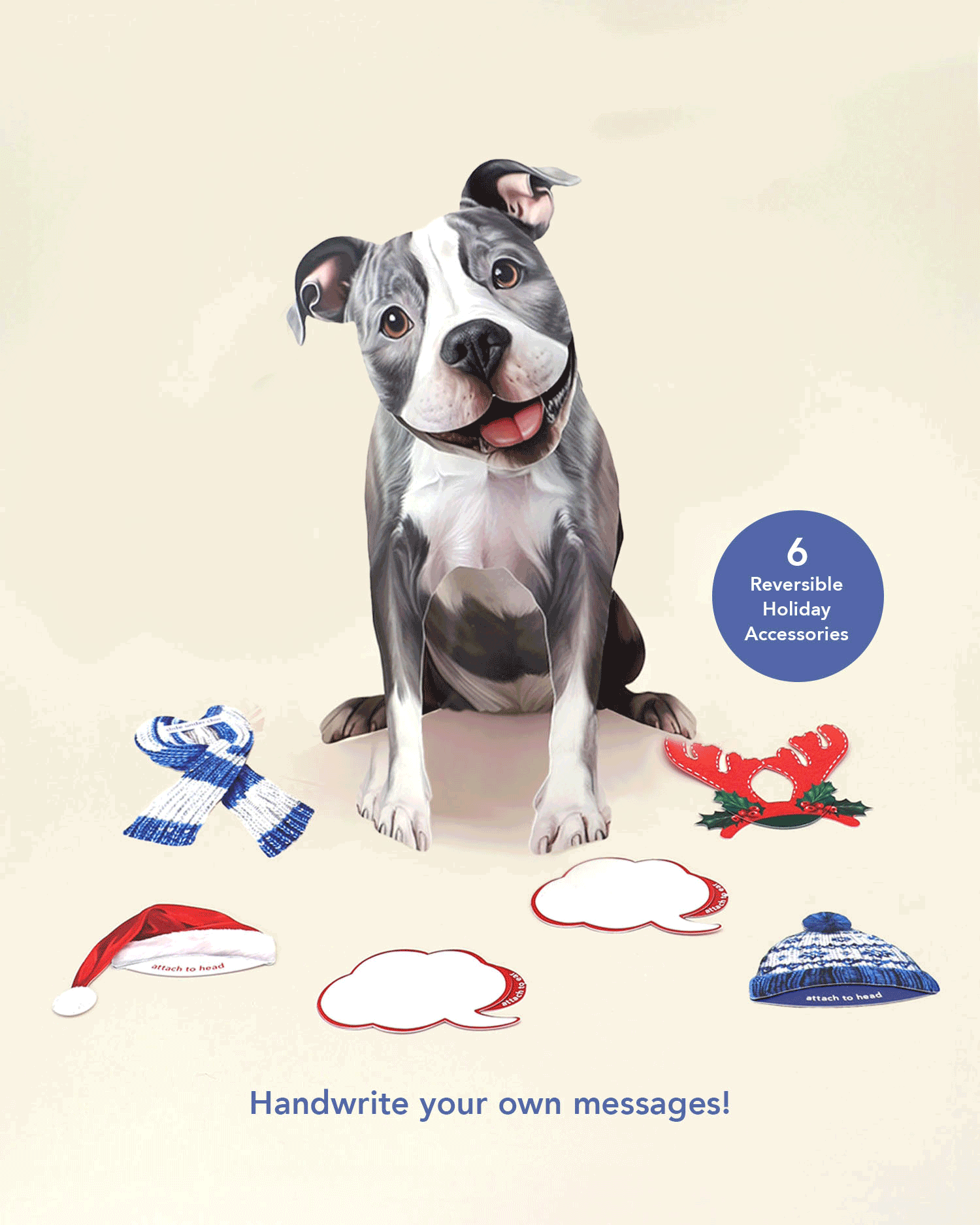 Holiday Pit Bull Pop-Up Card