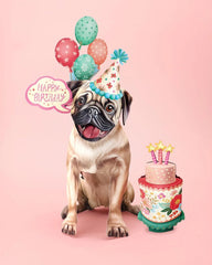 Birthday Pug Pop-Up Card