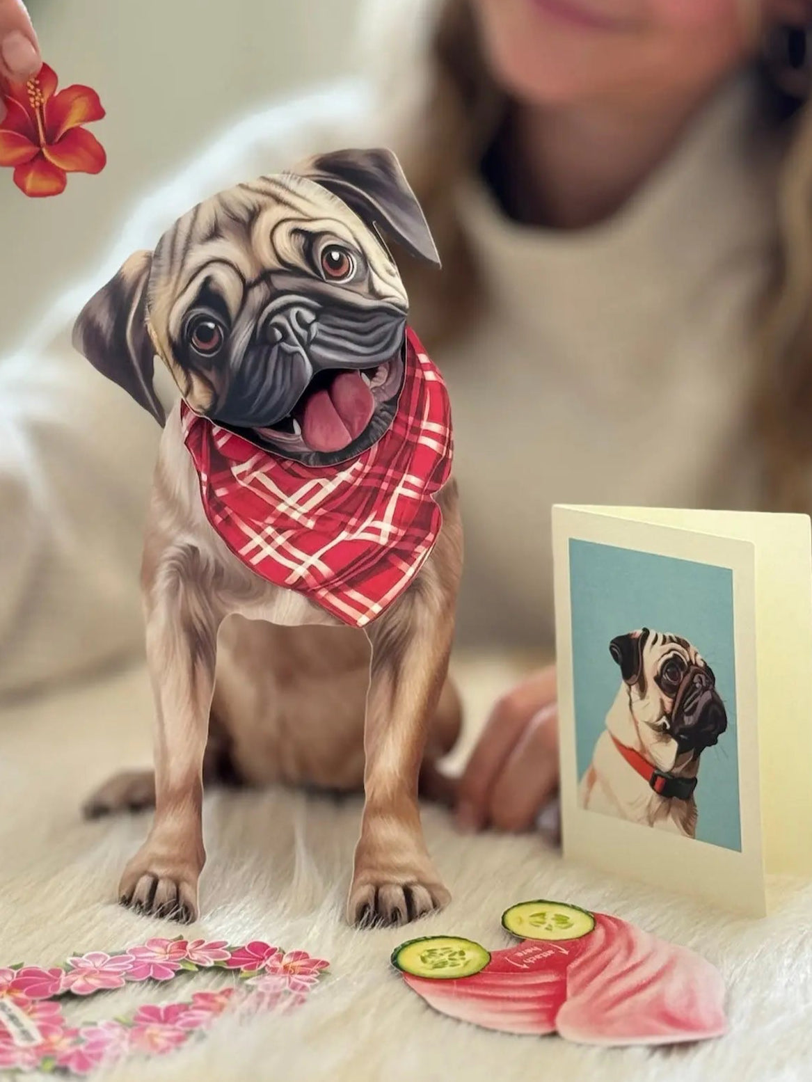 Pug Pop-Up Card