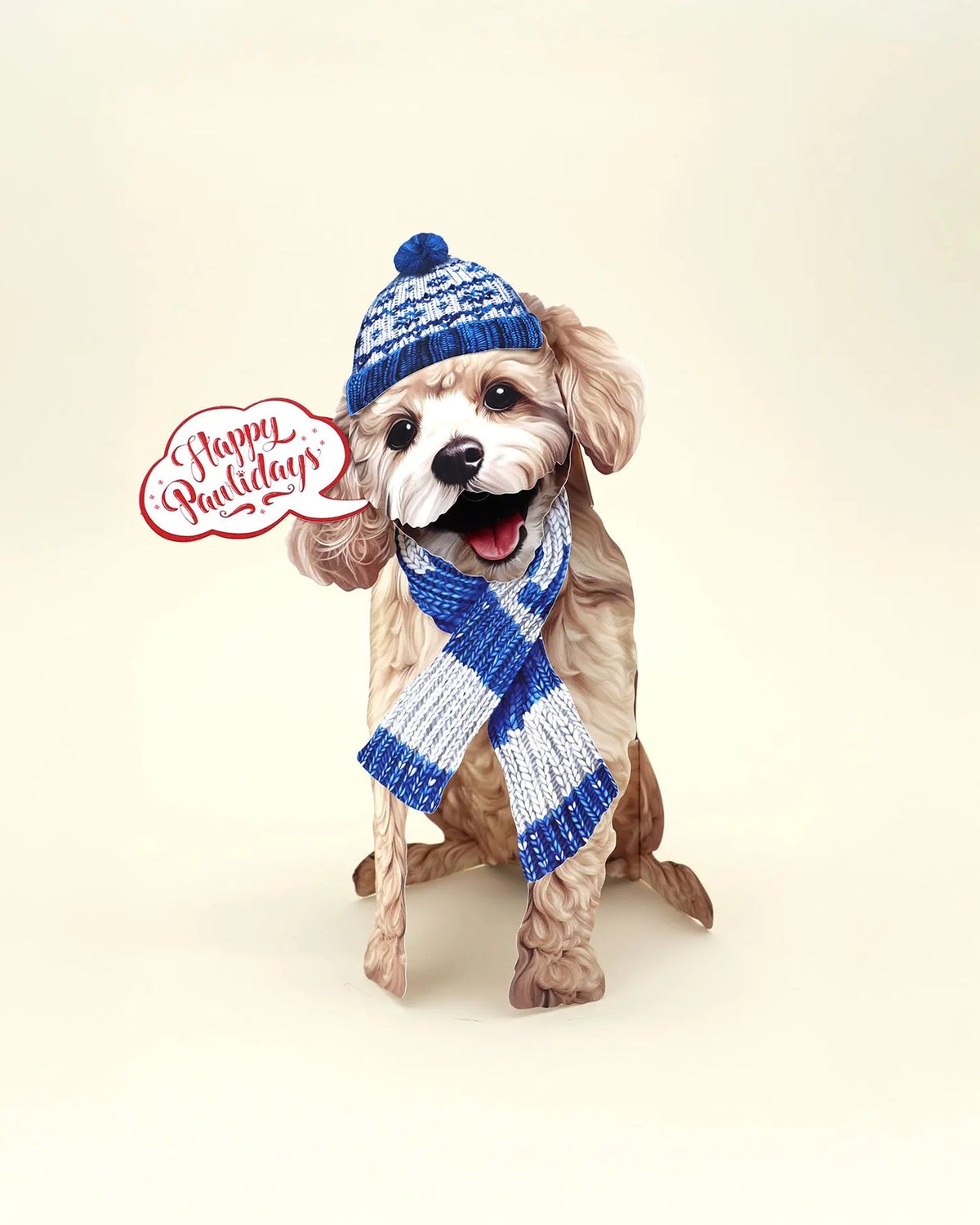 Holiday Poodle Pop-Up Card