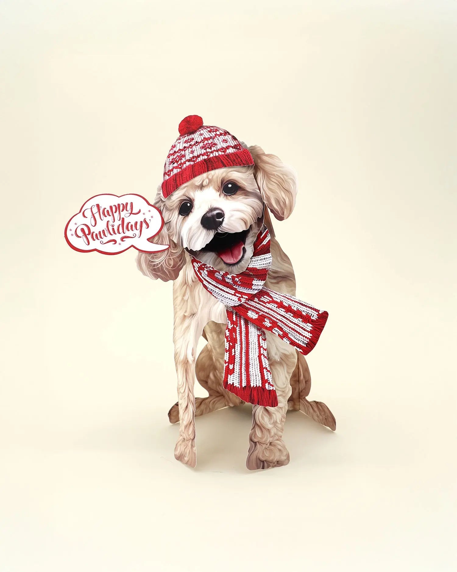 Holiday Poodle Pop-Up Card