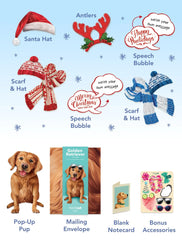 Holiday Golden Retriever Pop-Up Card