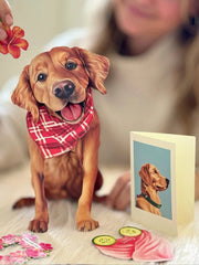 Golden Retriever Pop-Up Card