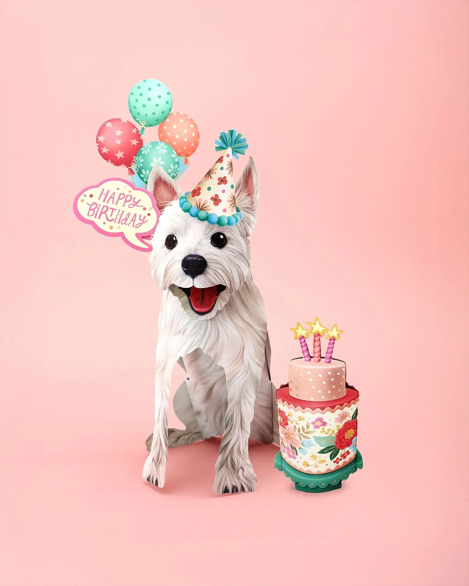 Birthday Westie Pop-Up Card