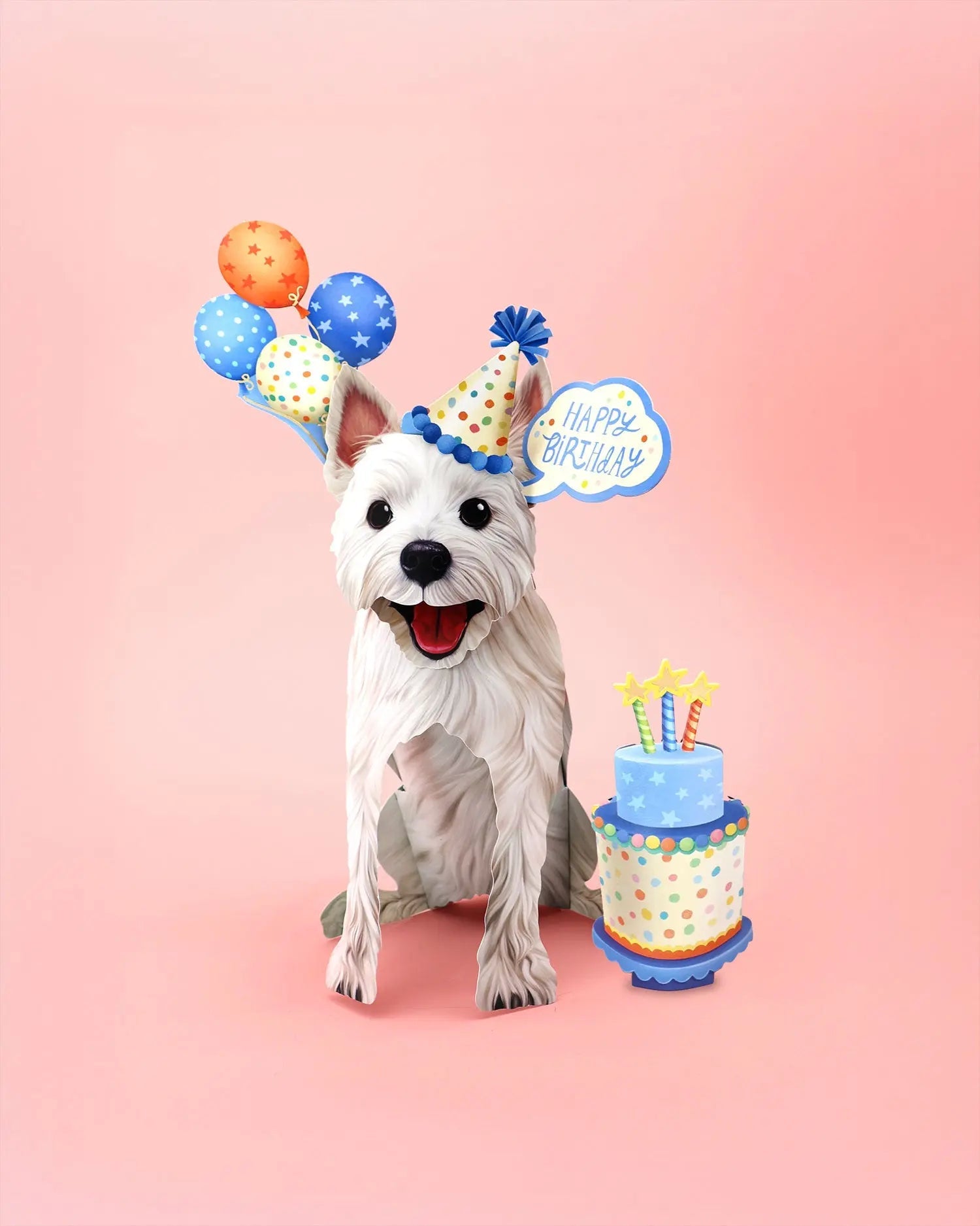 Birthday Westie Pop-Up Card